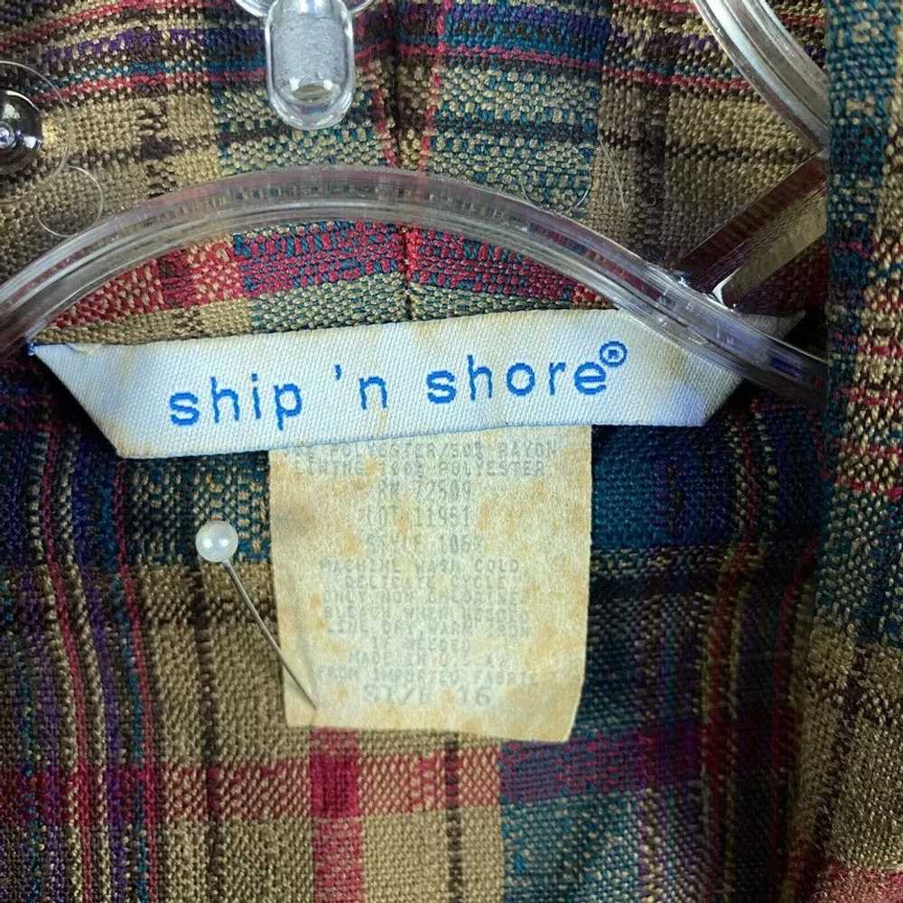 Other Ship N Shore Blazer Women's 16 Plaid Vintag… - image 3