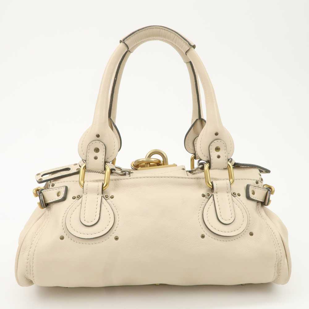 Chloe Paddington Leather Shoulder Bag Hand Bag Iv… - image 2