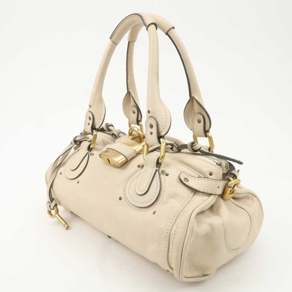 Chloe Paddington Leather Shoulder Bag Hand Bag Iv… - image 3