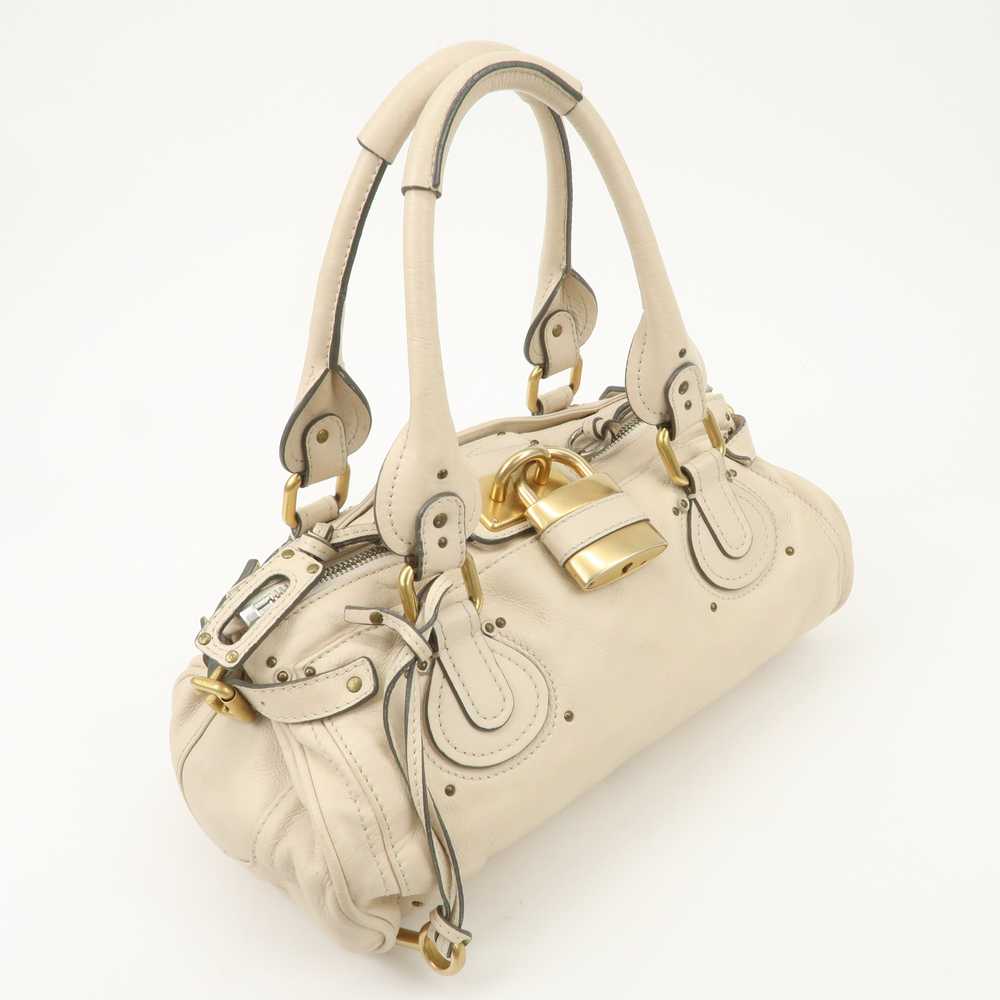 Chloe Paddington Leather Shoulder Bag Hand Bag Iv… - image 4