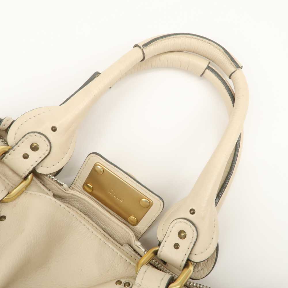 Chloe Paddington Leather Shoulder Bag Hand Bag Iv… - image 7