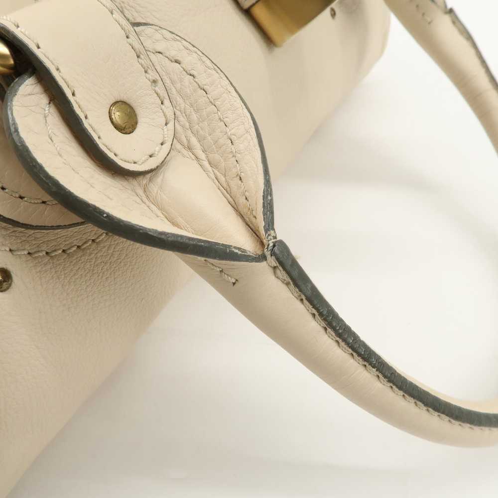 Chloe Paddington Leather Shoulder Bag Hand Bag Iv… - image 9