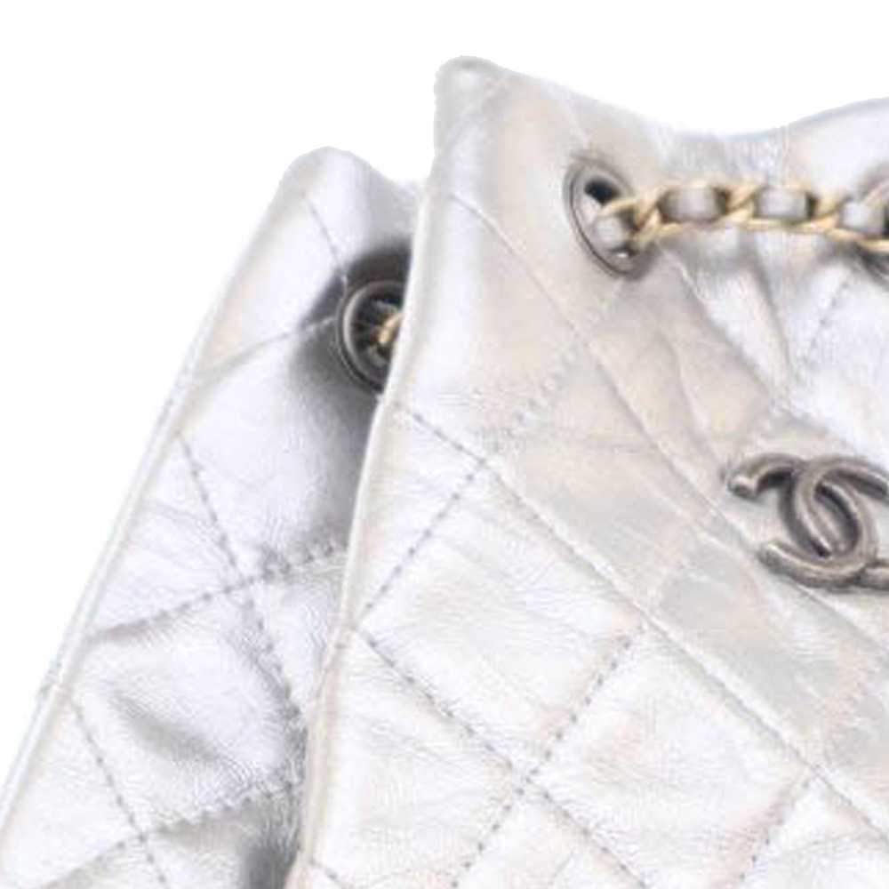 Silver Chanel Metallic Crumpled Calfskin Gabriell… - image 12