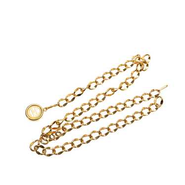 Gold Chanel Gold Plated CC Medallion Chain Belt - image 1