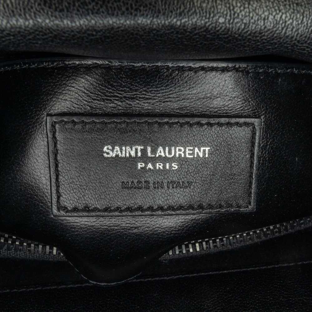 Black Saint Laurent Medium Quilted Chevron Sheeps… - image 6