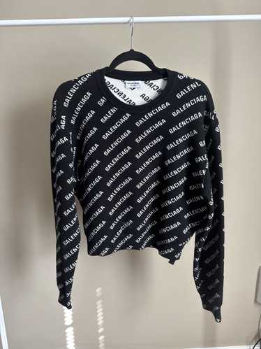 Balenciaga Balenciaga All-Over Logo Crewneck Sweat