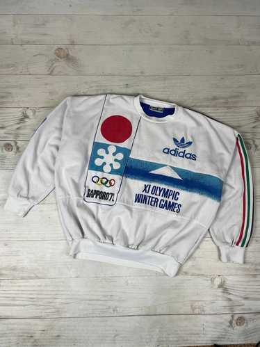 Vintage 80s Adidas Winter Olympics Zip-Up Jacket with… - Gem