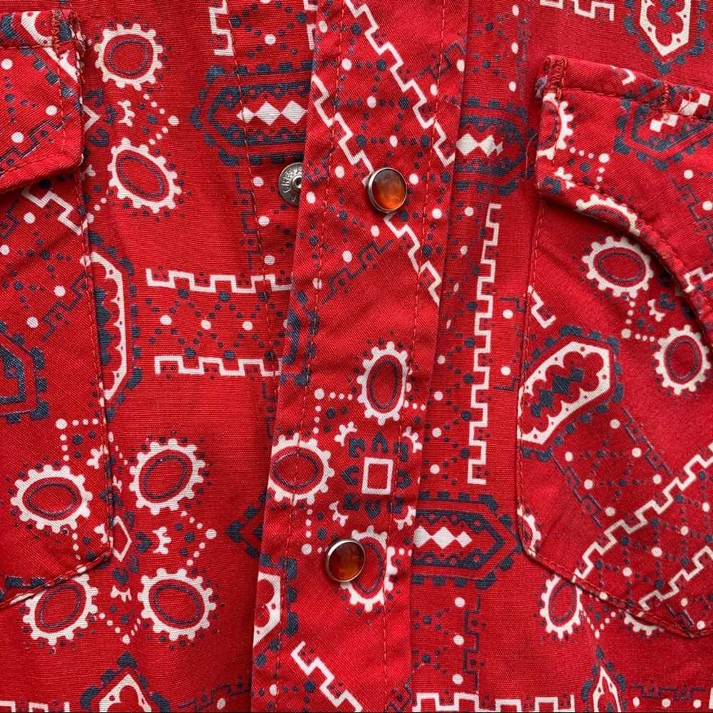 Lee Vint 70s Lee Paisley bandana pearl snap cowbo… - image 3