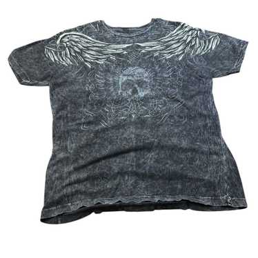 Helix Y2k Grunge Helix T-Shirt Large Gray Skull Pr