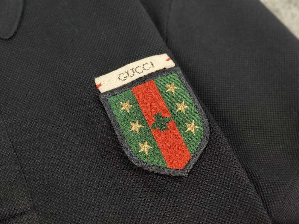 Gucci × Luxury Gucci Web Crest Navy Embroidered l… - image 9