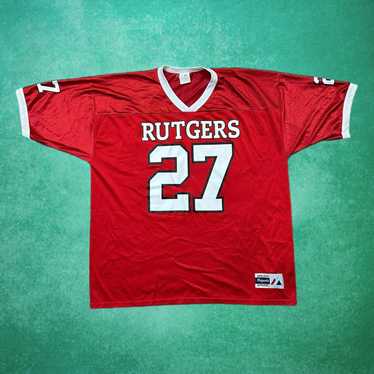 Vintage Rutgers University fashion T Shirt Tee Russell Athletic Made USA Size Large L NCAA College Football New Jersey NJ 1990s 90s