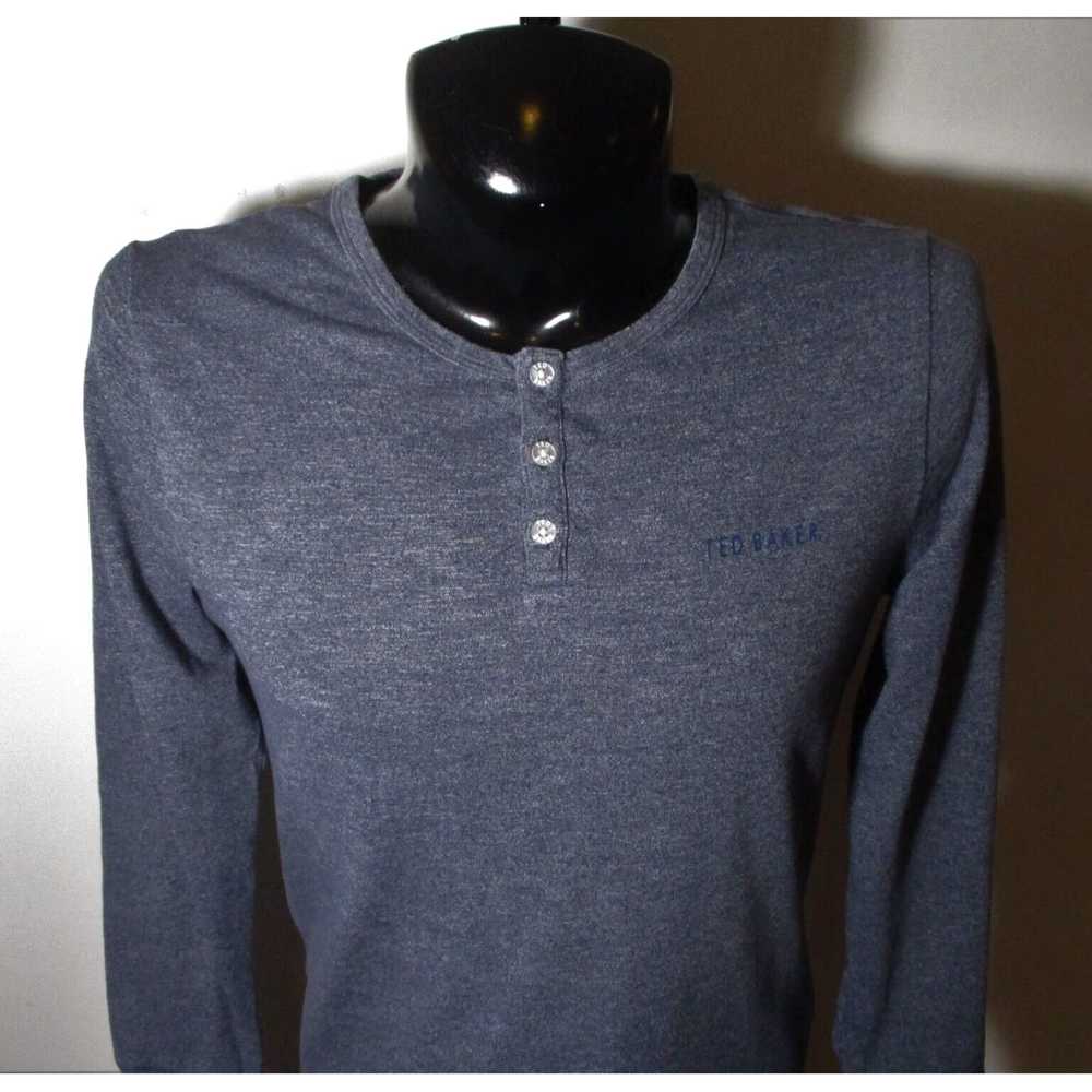 Ted Baker Luxurious Blue Henley Shirt with Long S… - image 2