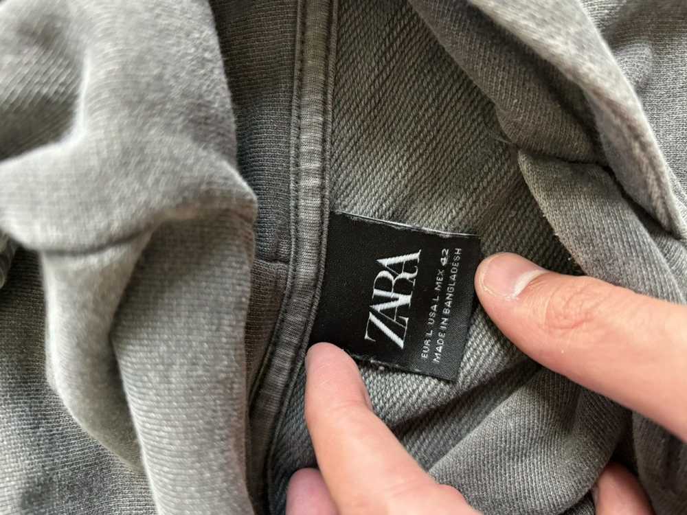 Zara Zara washed grey hoodie - image 2