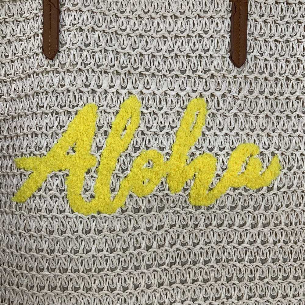 Other Straw Tote Aloha Beach Bag Everyday Tote Ye… - image 3