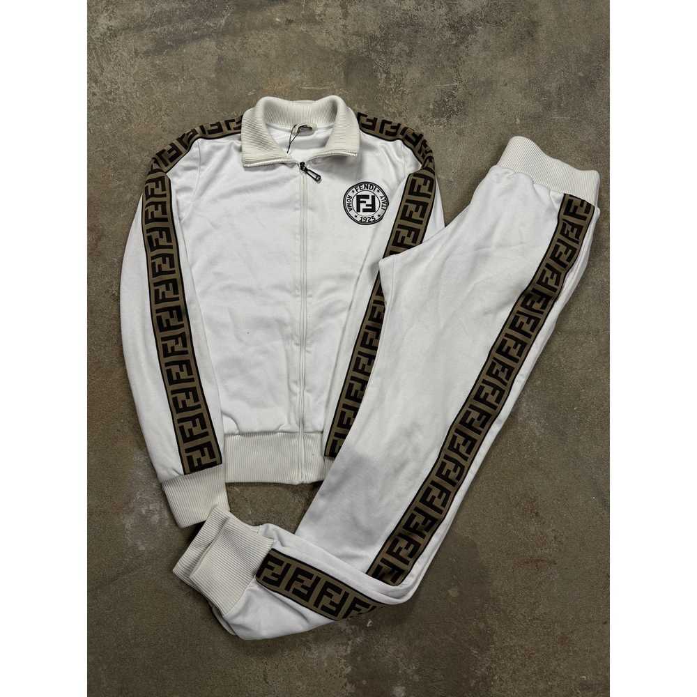 Fendi Fendi Track Suit White Monogram Logo Used XS - image 1