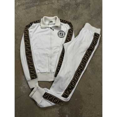 Fendi Fendi Track Suit White Monogram Logo Used XS - image 1