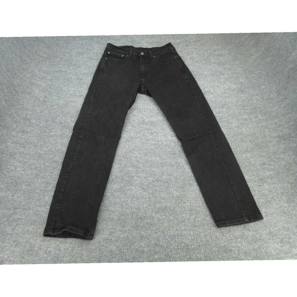 Levi's Black 505 Straight Denim Stretch Adult Men… - image 1