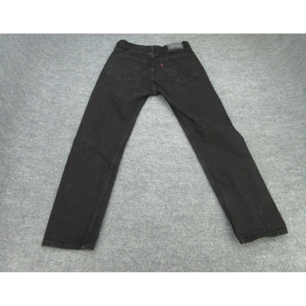 Levi's Black 505 Straight Denim Stretch Adult Men… - image 4