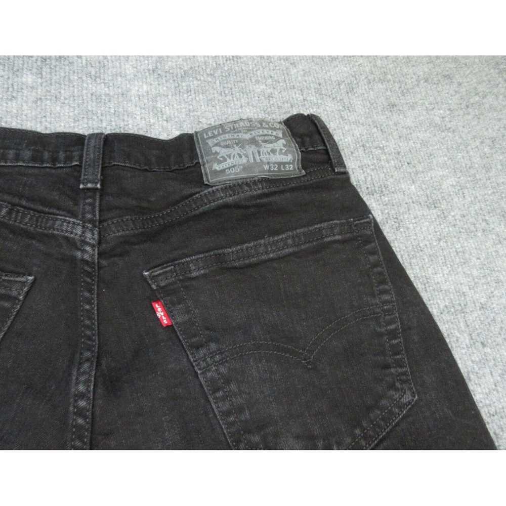 Levi's Black 505 Straight Denim Stretch Adult Men… - image 5