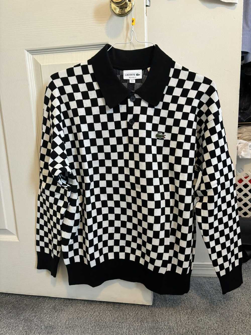 Lacoste Checkerboard Polo Sweater - image 1