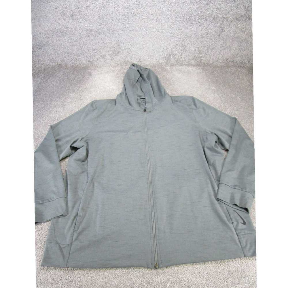 Nike Men's Extra Large Full Zip Gray Hooded Sweat… - image 2