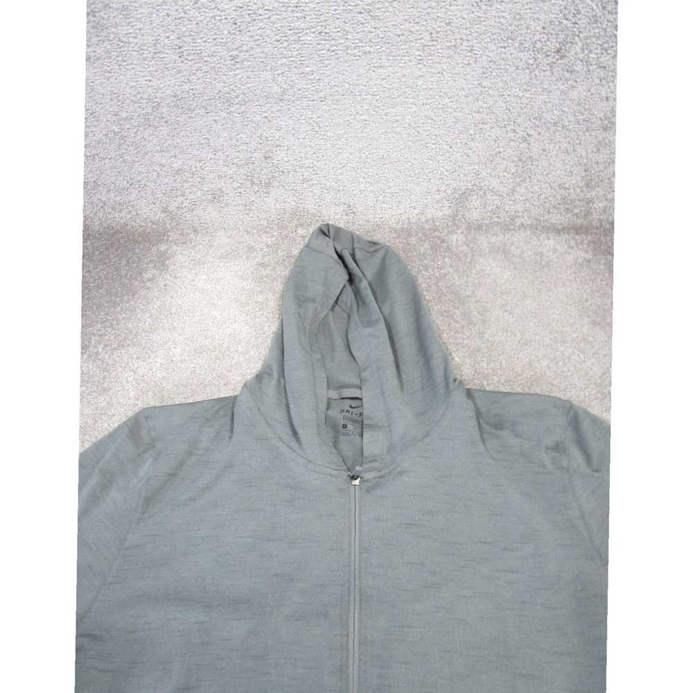 Nike Men's Extra Large Full Zip Gray Hooded Sweat… - image 3