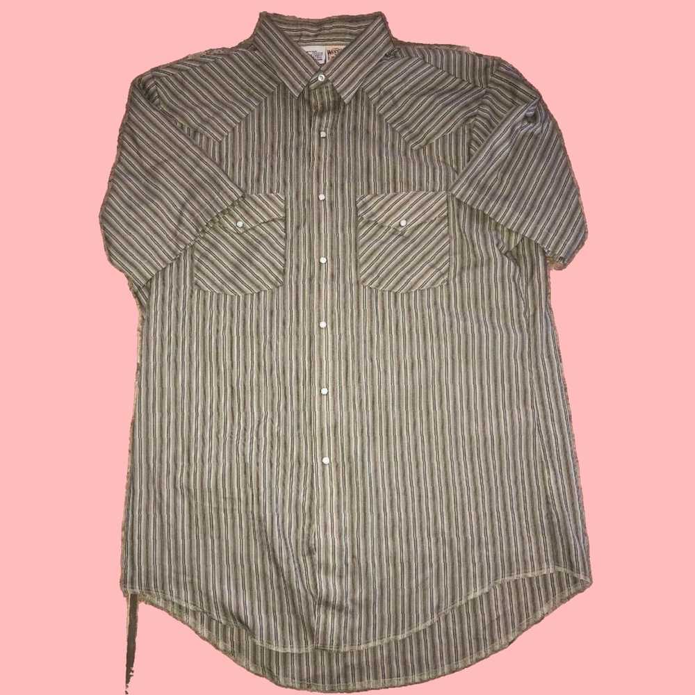 Vintage Authentic Classic Mens Striped Western St… - image 1