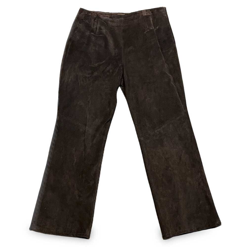 Danier Vintage Danier Suede Leather Brown Pants - image 1