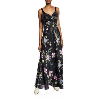 Jil Stuart Jill Stuart Black Floral Maxi Dress 6 - image 1