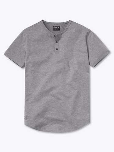 CUTS AO Henley Curve-Hem | Heather Grey Signature-