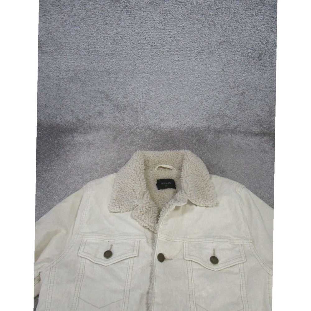 Vintage Womens Corduroy Trucker Jacket in White w… - image 2