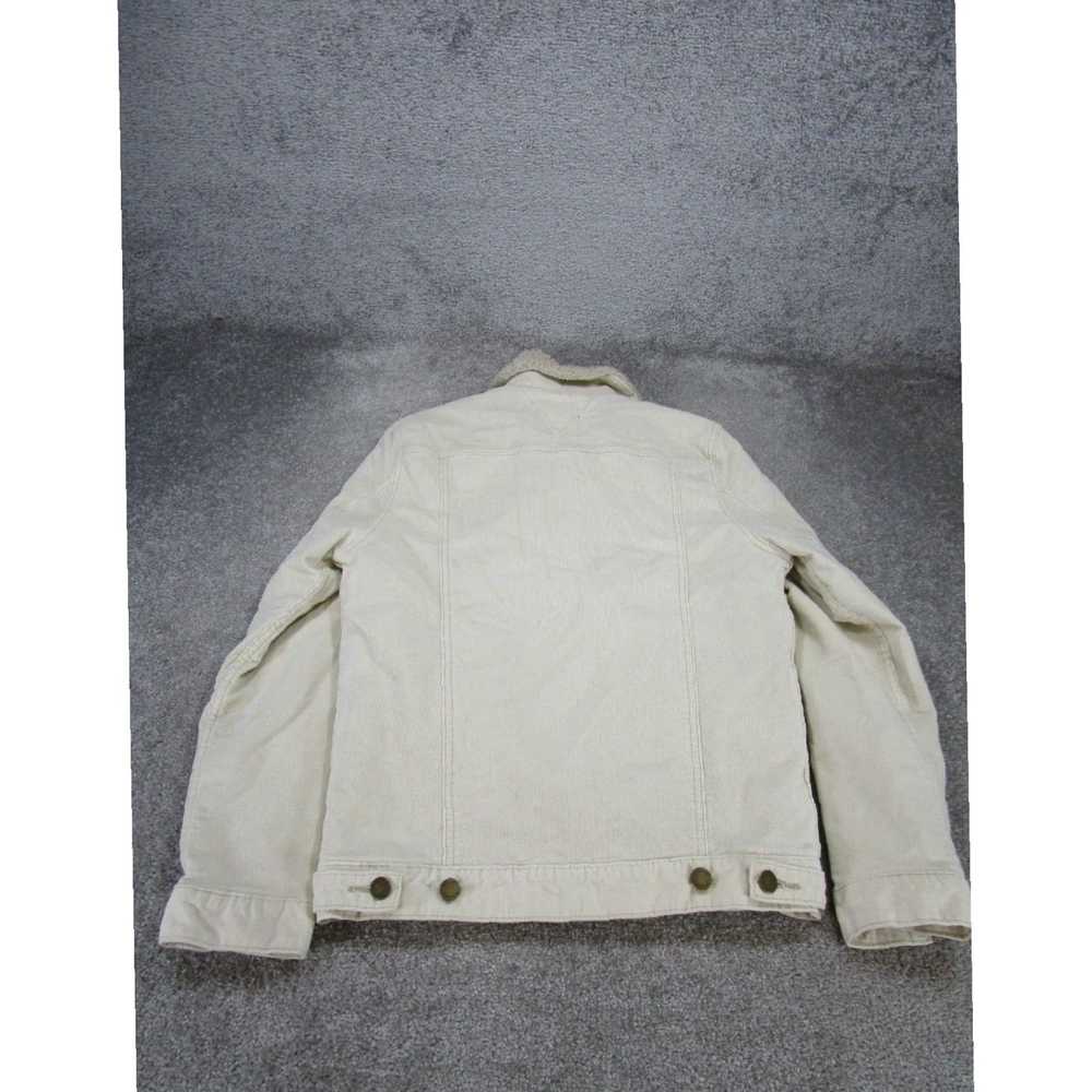 Vintage Womens Corduroy Trucker Jacket in White w… - image 3