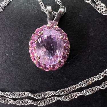 Pink Botswana & Pink Kunzite set in 925 Solid Sterling hot Silver