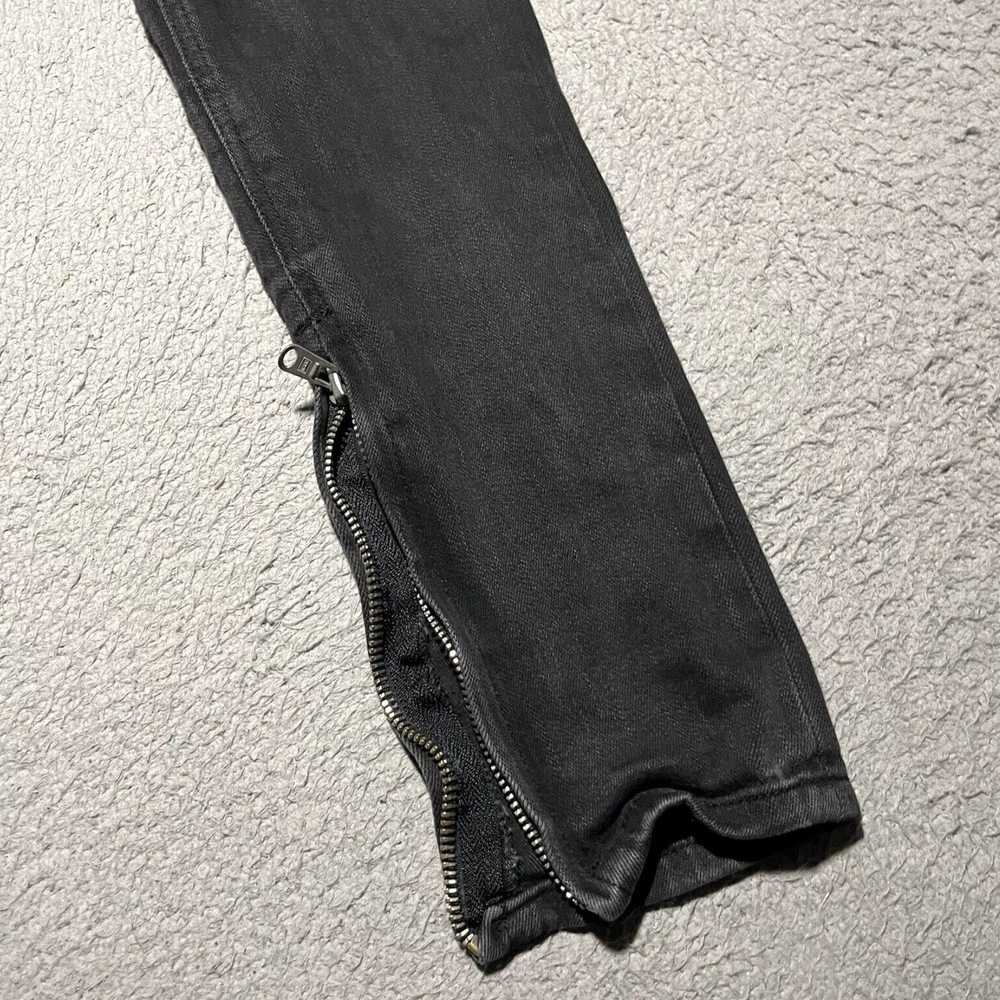 MNML Luxurious Black Cotton Ankle Zip Mens Skinny… - image 2