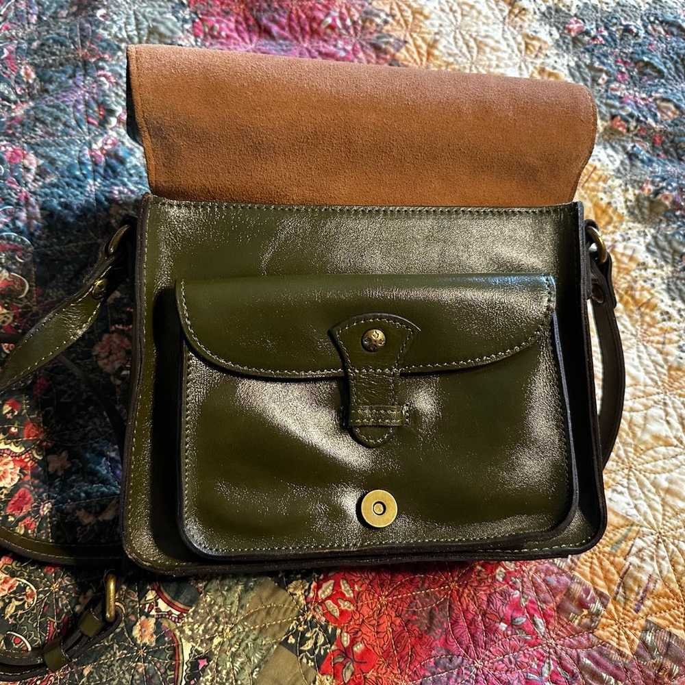 Patricia Nash Olive Green Crossbody Bag in great … - image 11