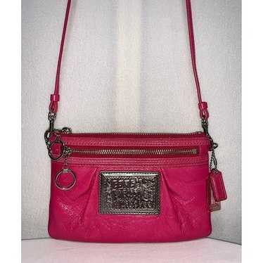 Coach Poppy Patent Leather Small Crossbody Pleated