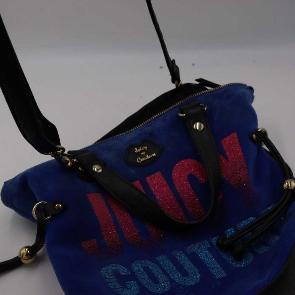 Juicy Couture Blue Vintage Y2K Spellout Velour To… - image 6