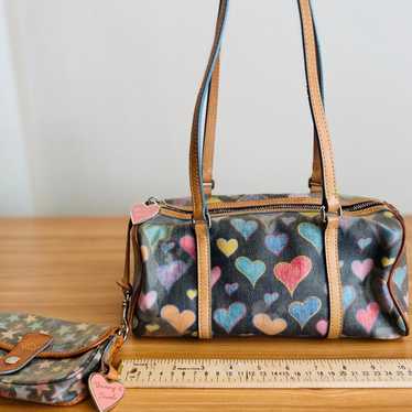 Vintage Dooney and Bourne Y2K shoulder bag HEARTS - image 1