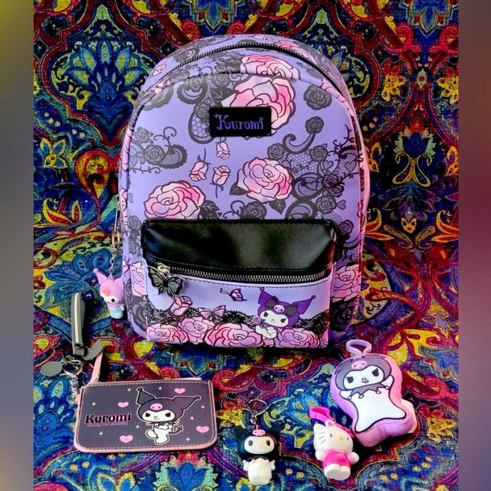 Sanrio Kuromi Bioworld Mini Backpack Purse Hot To… - image 1