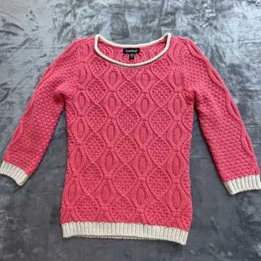 Bebe Bebe Sweater Womens Extra Small Hot Pink Whi… - image 1