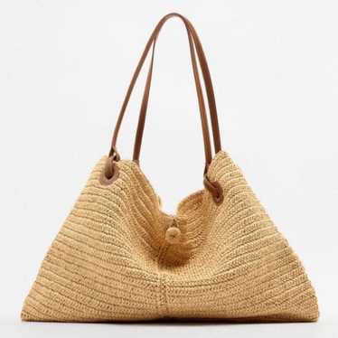 Zara rare woven shopper/beach bag