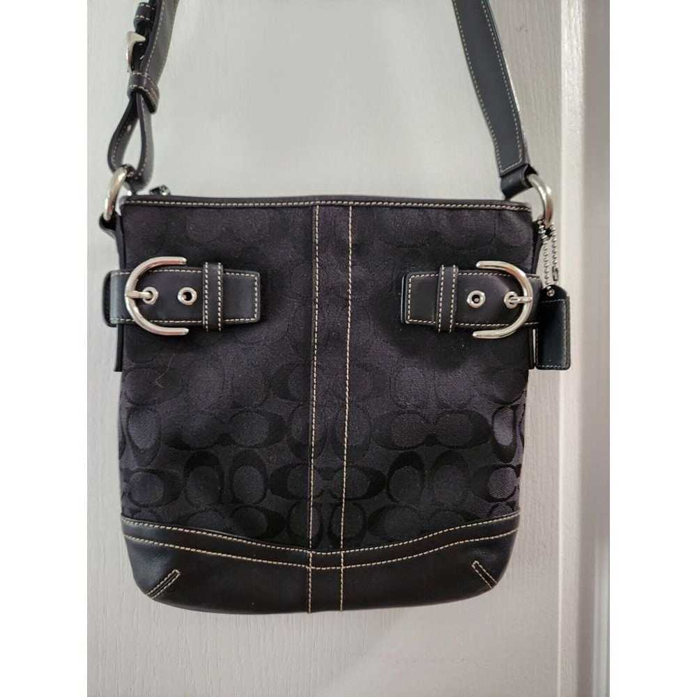 Coach Womens Signature Jacquard Black Fabric With… - image 2