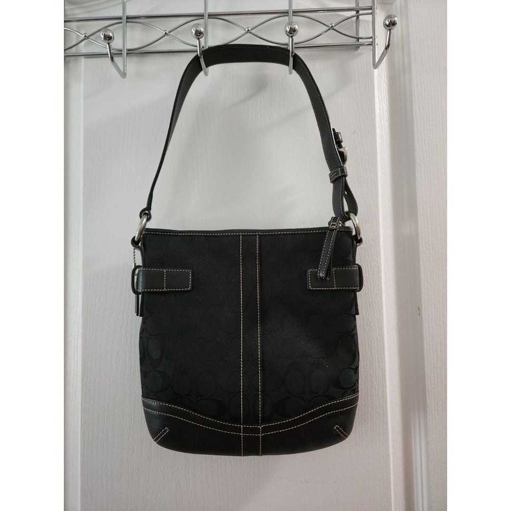 Coach Womens Signature Jacquard Black Fabric With… - image 3