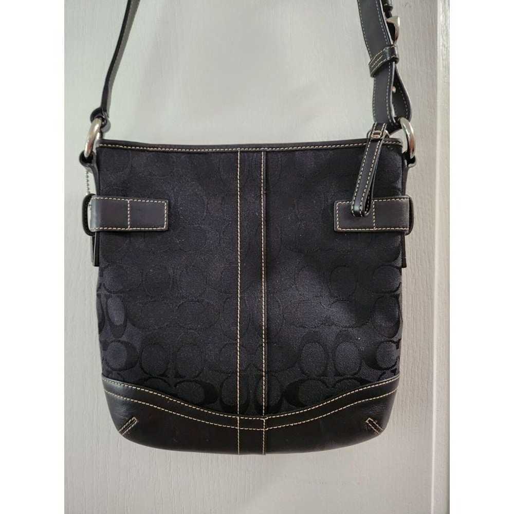 Coach Womens Signature Jacquard Black Fabric With… - image 4