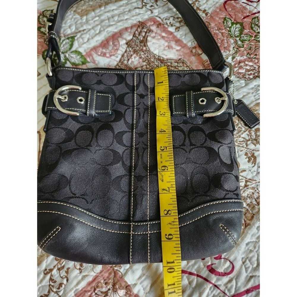 Coach Womens Signature Jacquard Black Fabric With… - image 6