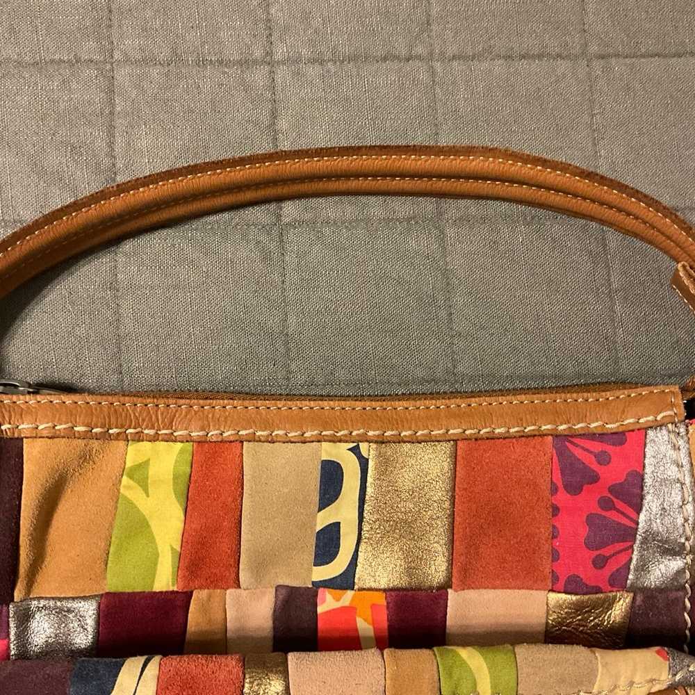 Fossil Patchwork Hobo Shoulder Handbag Purse - image 6