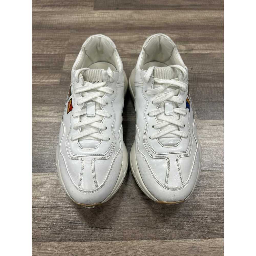 Gucci Rhyton leather low trainers - image 2