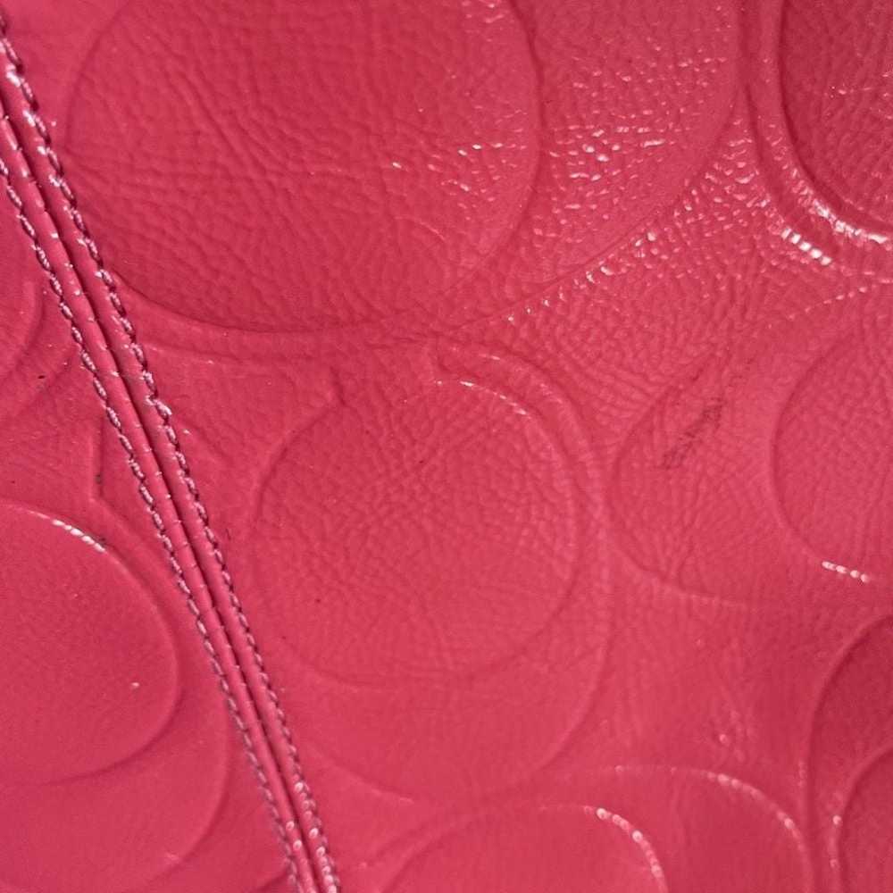 Coach gallery monogrammed patent pink tote handbag - image 7