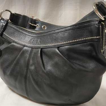 Coach Black Leather Shoulder Bag