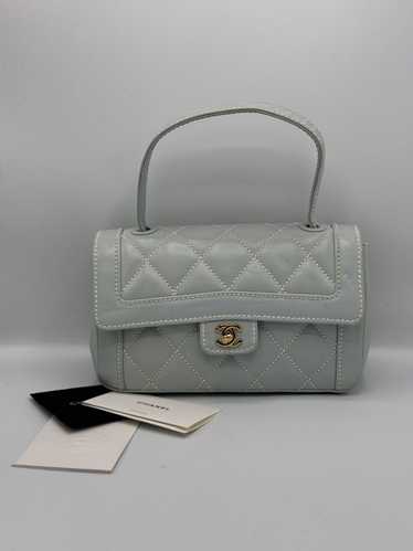 Chanel CHANEL Wild Stitch Matelasse HandBag Lambs… - image 1